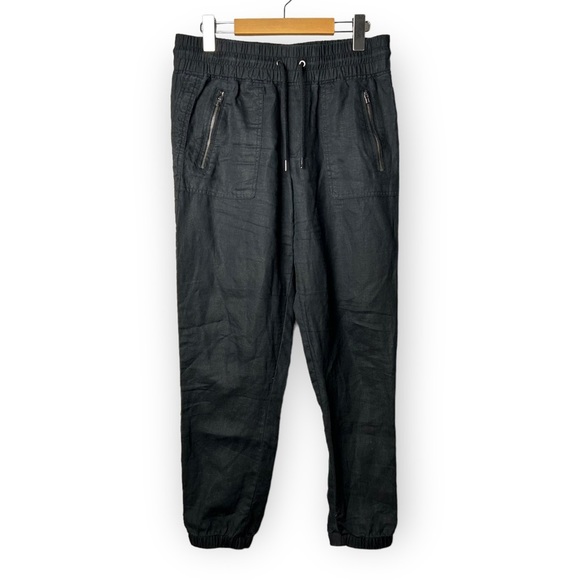 Athleta Black Cabo  Linen Joggers 6 - Picture 4 of 11